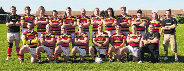 Back Row (left to right): Tony Irwin, Clive Fish, Tom Townend, Michael Heffernan, Andy Wordsworth, Peter Carter (Captain), Martin Watt, Richard Arrowsmith, Ross Finch, Alan Ross, Ian Dobson, Fras Kennedy (coach)
Front Row: Sam Jordan, Jamie Maclennan, Paul Gregson, Paul Tarn, Pete Harrison, Sean Bellon, Sam Vaughan, Anne Imposter (waterboy)