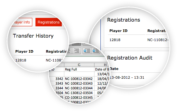 Player Registration zoomed in