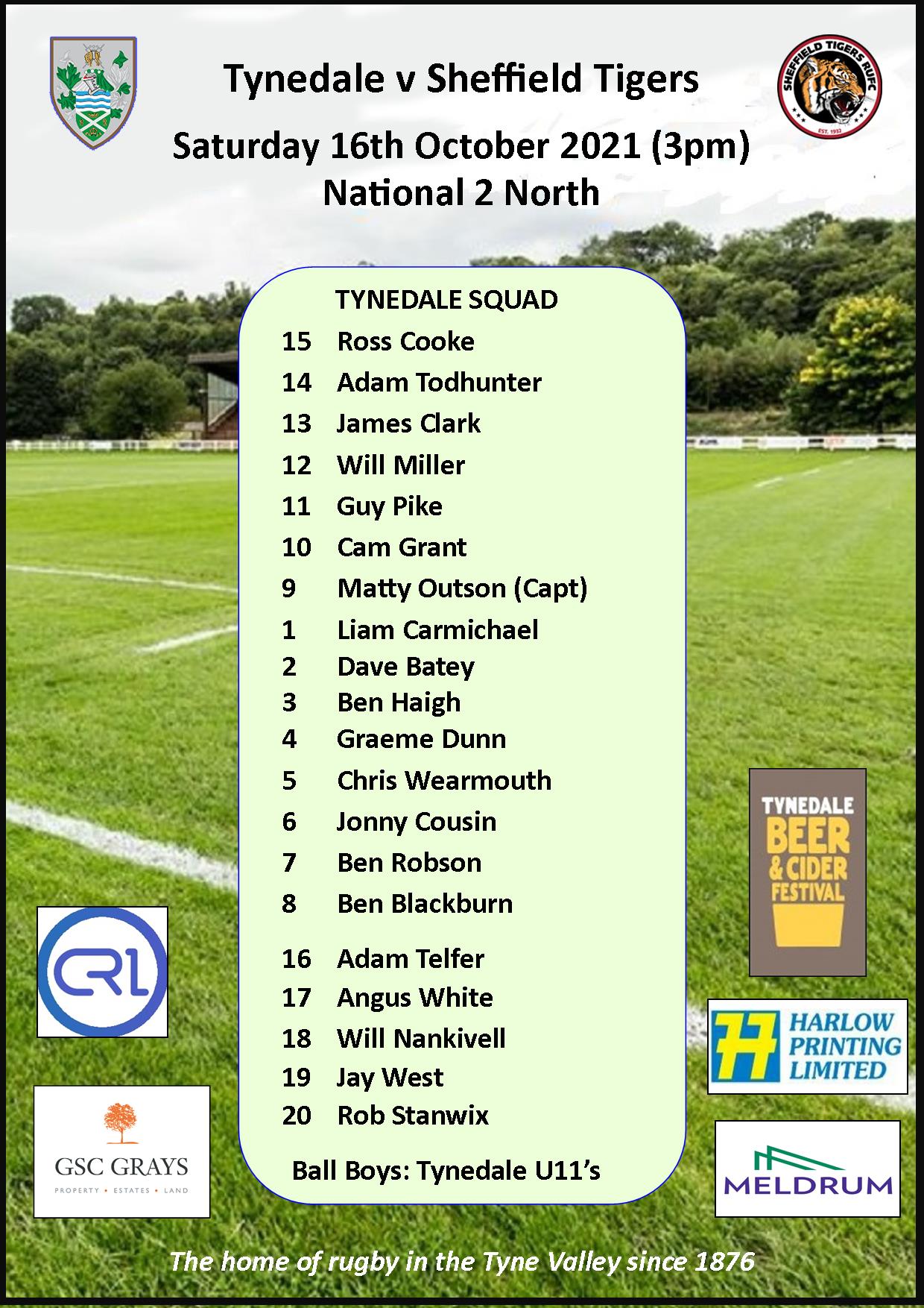 Weekend Rugby Schedule