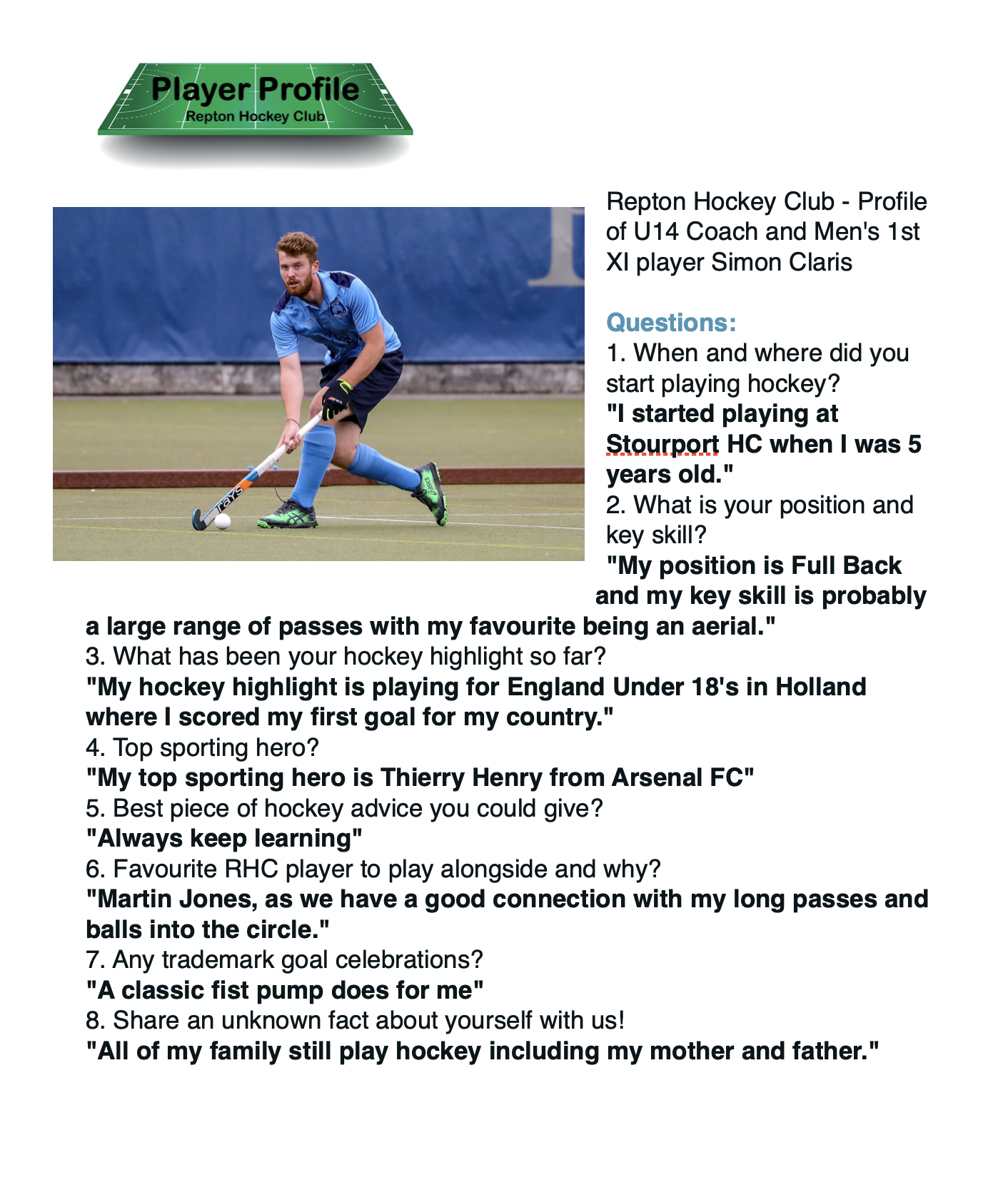 Daily Player Profile